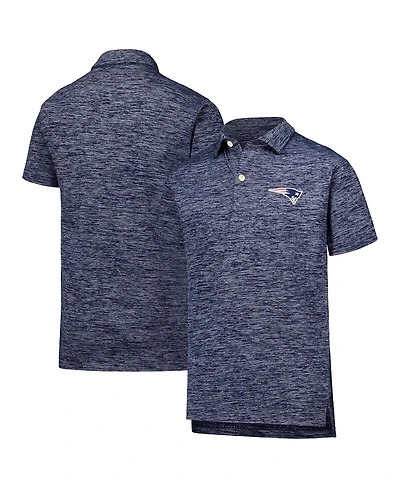 Wes & Willy Big Boys and Girls Navy New England Patriots Cloudy Yarn Polo