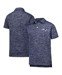 Wes & Willy Big Boys and Girls Navy New England Patriots Cloudy Yarn Polo