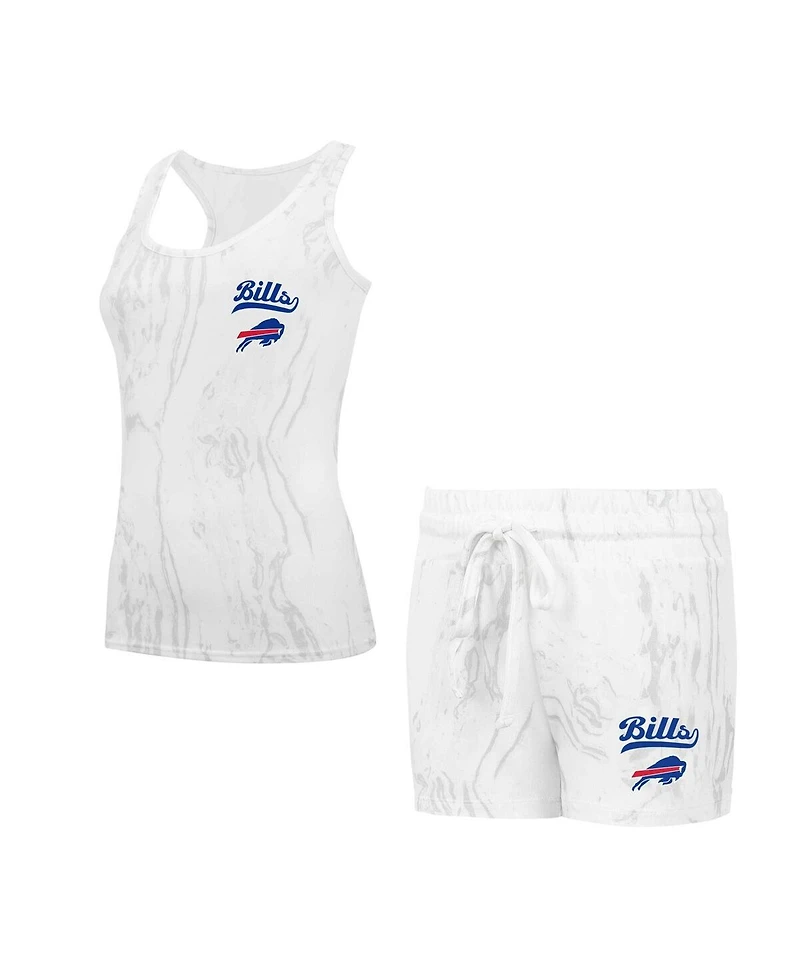 Concepts Sport Women's Buffalo Bills Quartz Hacci Knit Tank Top Shorts Sleep Set