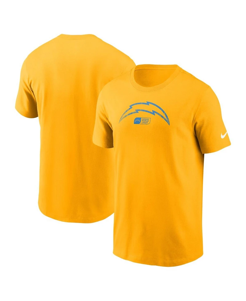 Nike Men's Gold Los Angeles Chargers Faded Essential T-Shirt