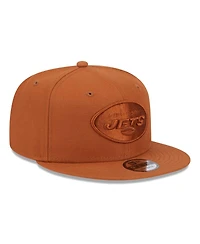 New Era Men's Brown New York Jets Color Pack 9FIFTY Snapback Hat