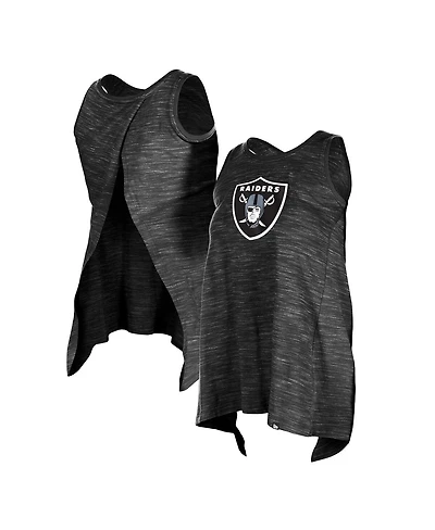 New Era Women's Black Las Vegas Raiders Plus Space Dye Active Tank Top