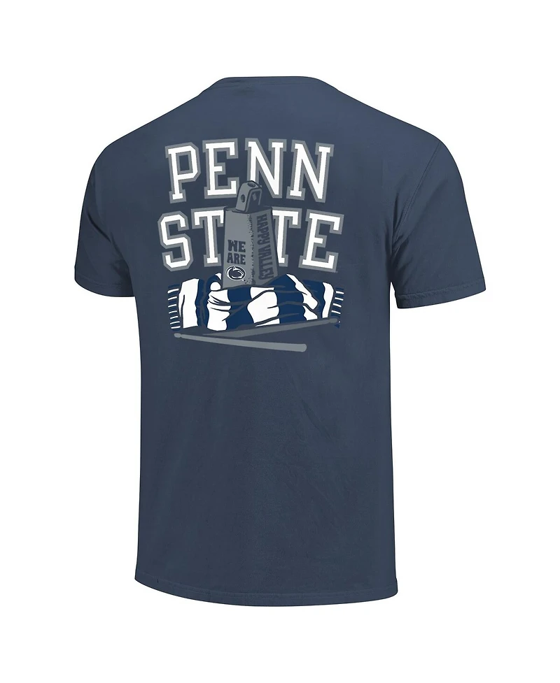 Image One Men's and Women's Navy Penn State Nittany Lions Hyper Local Cowbell Scarf Arc T-Shirt