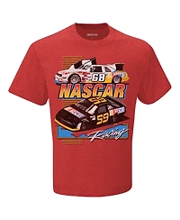 Checkered Flag Sports Men's Heather Red Nascar Racing T-Shirt