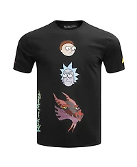 Freeze Max Men's Black Rick And Morty Balthromaw Year of the Dragon T-Shirt