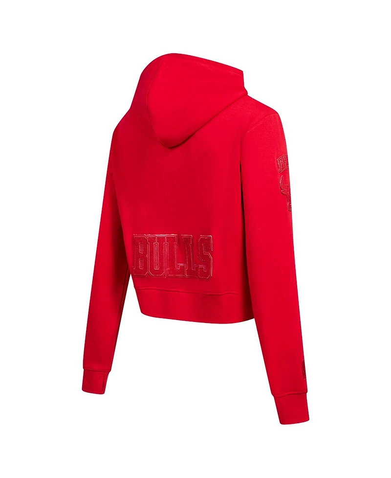 Pro Standard Women's Red Chicago Bulls Triple Tonal Full-Zip Hoodie