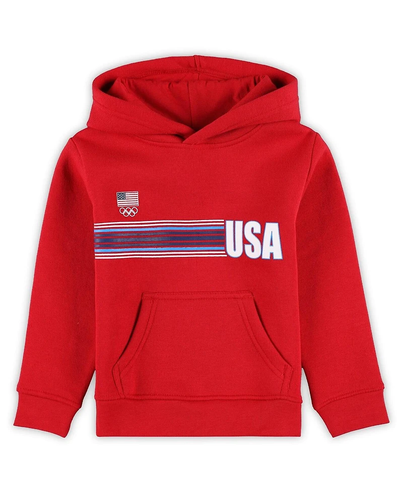 Outerstuff Toddler Red Team Usa Sunset Pullover Hoodie