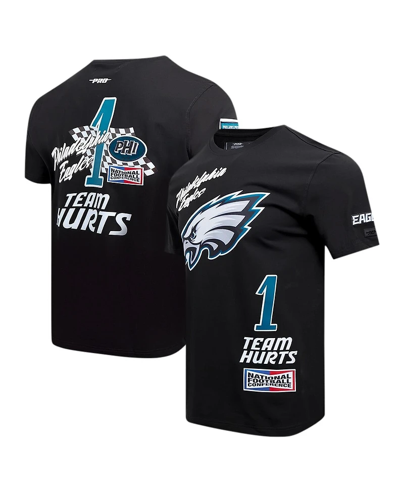 Pro Standard Men's Jalen Hurts Black Philadelphia Eagles Fast Lane Name Number Player T-Shirt