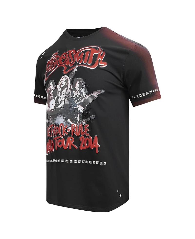 Freeze Max Men's Black Aerosmith Let Rock Rule the World Tour T-Shirt