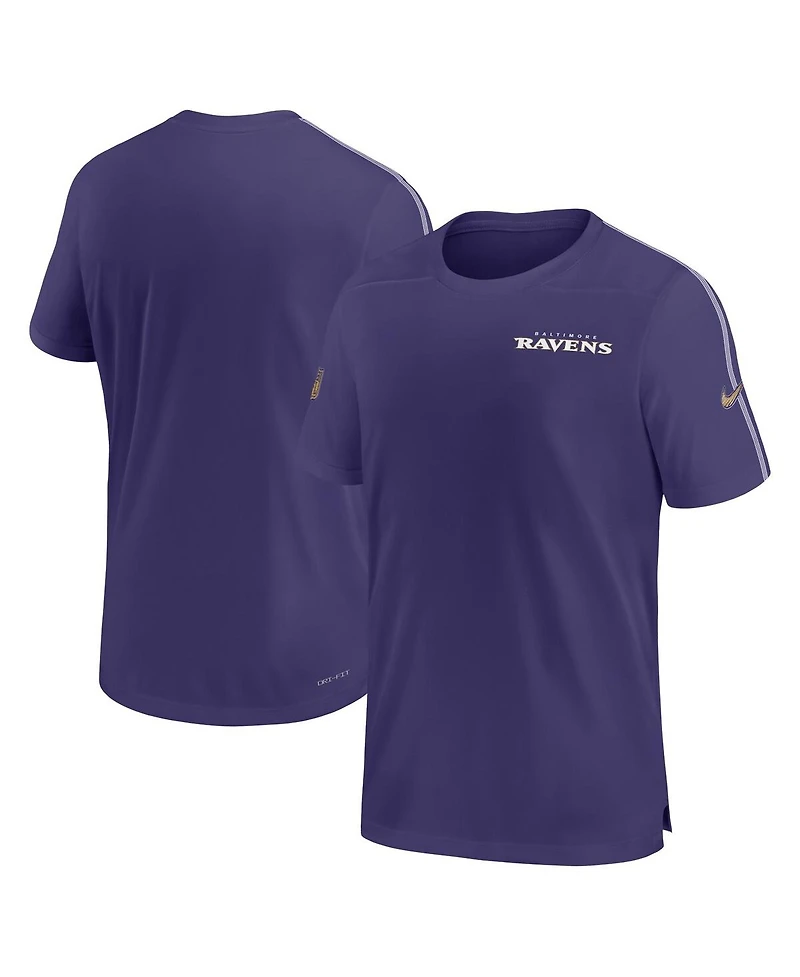 Nike Men's Purple Baltimore Ravens 2024 Sideline Coach Uv Performance T-Shirt