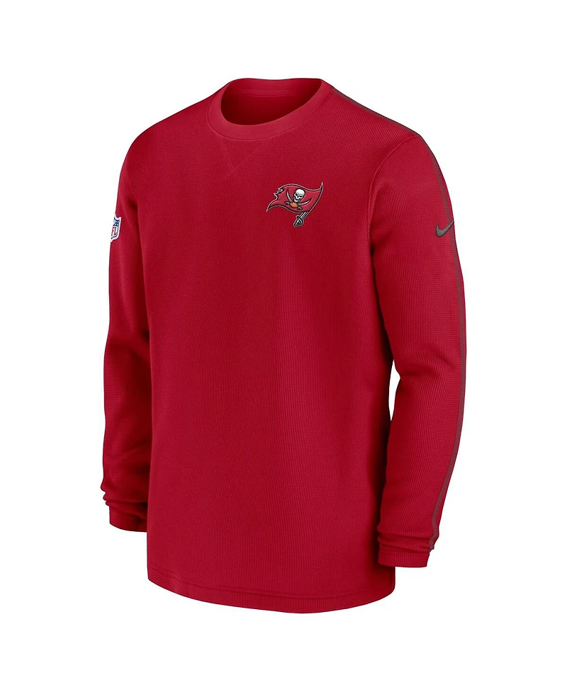 Nike Men's Red Tampa Bay Buccaneers 2024 Sideline Coaches Long Sleeve Top