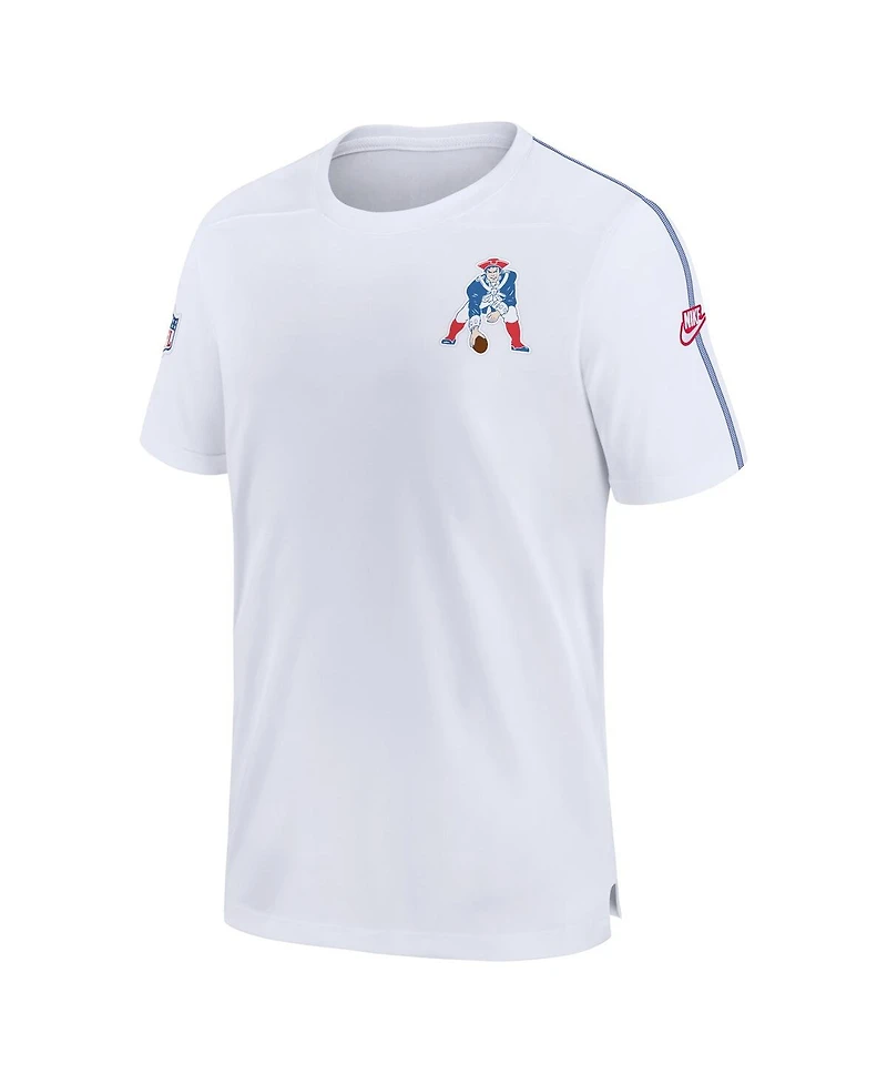Nike Men's White New England Patriots Sideline Alternate Logo Coach Performance Top