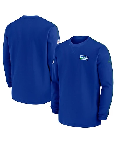 Nike Men's Royal Seattle Seahawks Alternate Logo Coach Long Sleeve T-Shirt