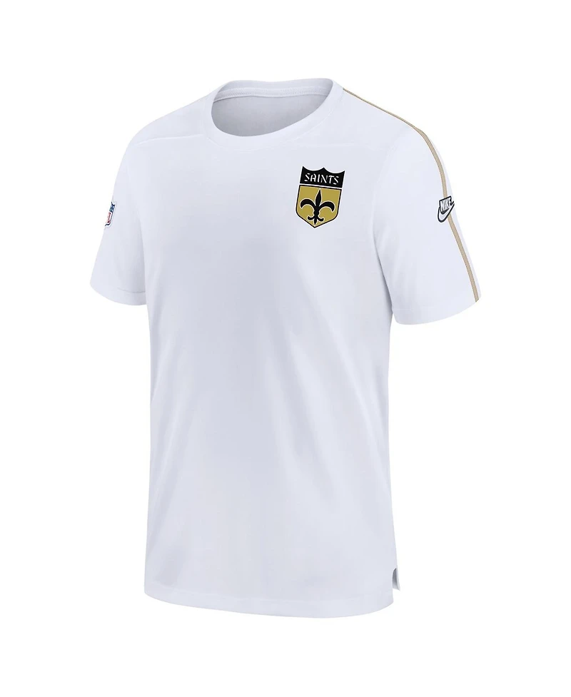 Nike Men's White New Orleans Saints Sideline Alternate Logo Coach Performance Top