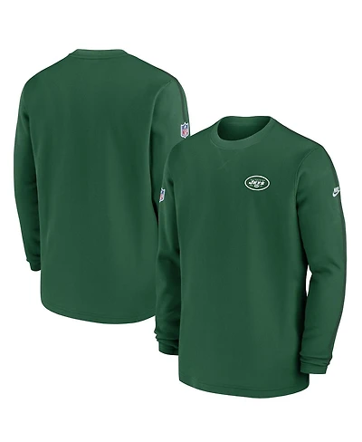Nike Men's Green New York Jets Alternate Logo Coach Long Sleeve Top