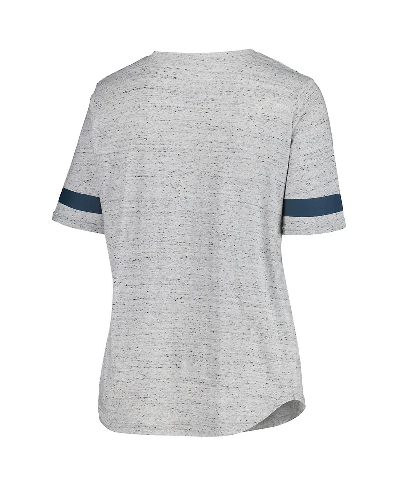 Fanatics Women's Heather Gray Seattle Kraken Plus Lace-Up T-Shirt