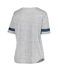 Fanatics Women's Heather Gray Seattle Kraken Plus Lace-Up T-Shirt