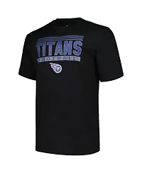 Fanatics Men's Black Tennessee Titans Big Tall Pop T-Shirt