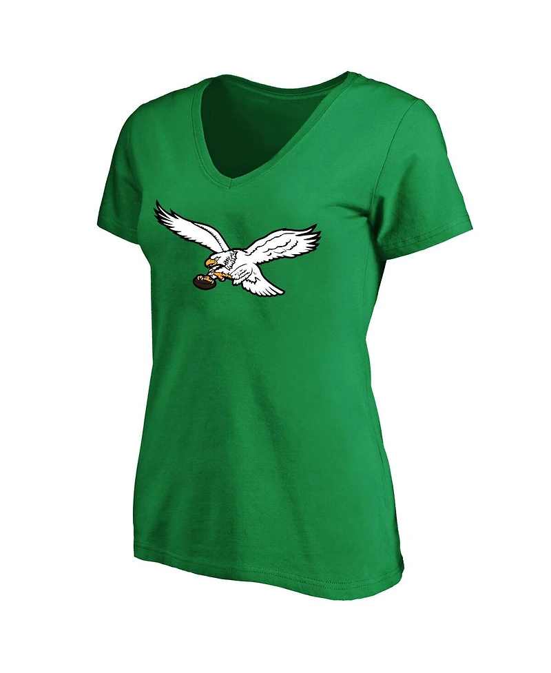 Fanatics Women's Saquon Barkley Kelly Green Philadelphia Eagles Plus Size Name Number V-Neck T-Shirt