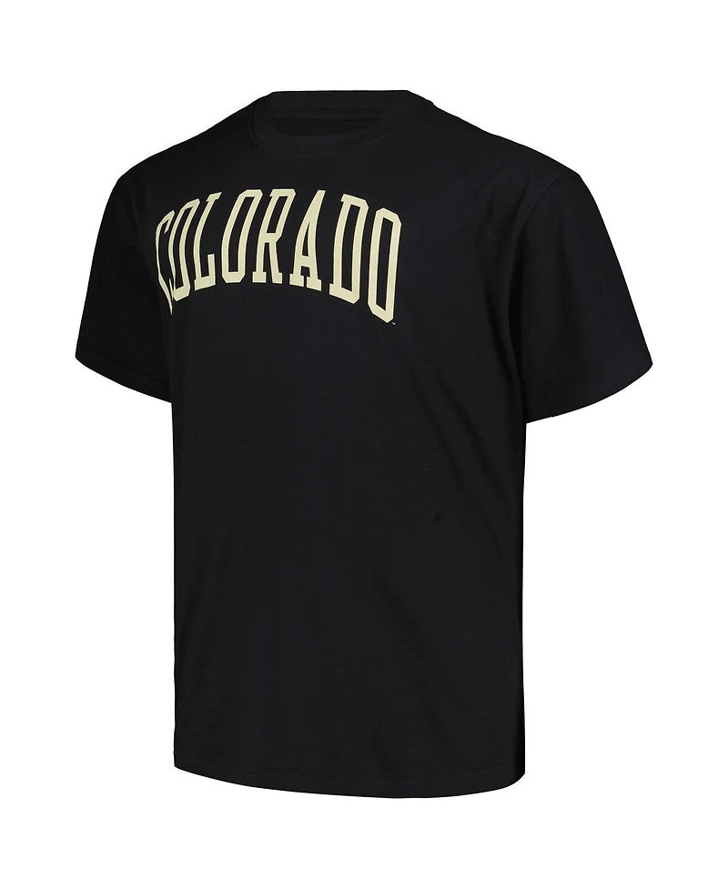 Profile Men's Black Colorado Buffaloes Big Tall Wordmark T-Shirt