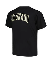 Profile Men's Black Colorado Buffaloes Big Tall Wordmark T-Shirt