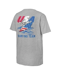 Outerstuff Big Boys and Girls Bugs Bunny Heather Gray Team Usa Looney Tunes Surfing T-Shirt