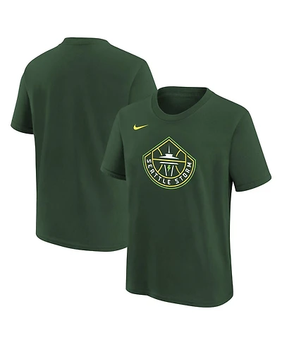 Nike Big Boys and Girls Hunter Green Seattle Storm Essential Logo T-Shirt