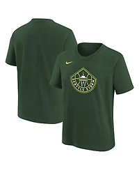 Nike Big Boys and Girls Hunter Green Seattle Storm Essential Logo T-Shirt