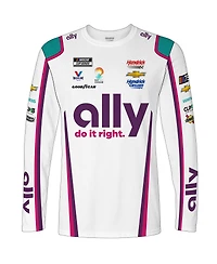 Hendrick Motorsports Team Collection Men's White Alex Bowman ally Sublimated Uniform Long Sleeve T-Shirt