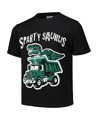 Comfortwash Big Boys and Girls Black Michigan State Spartans Dino Truck T-Shirt