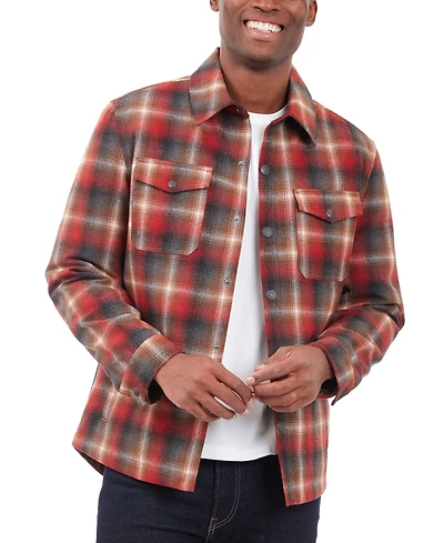 Lucky Brand Men's Quilted Wool Shirt Jacket