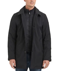 Vince Camuto Men's Refined Rain Coat with Bib Back