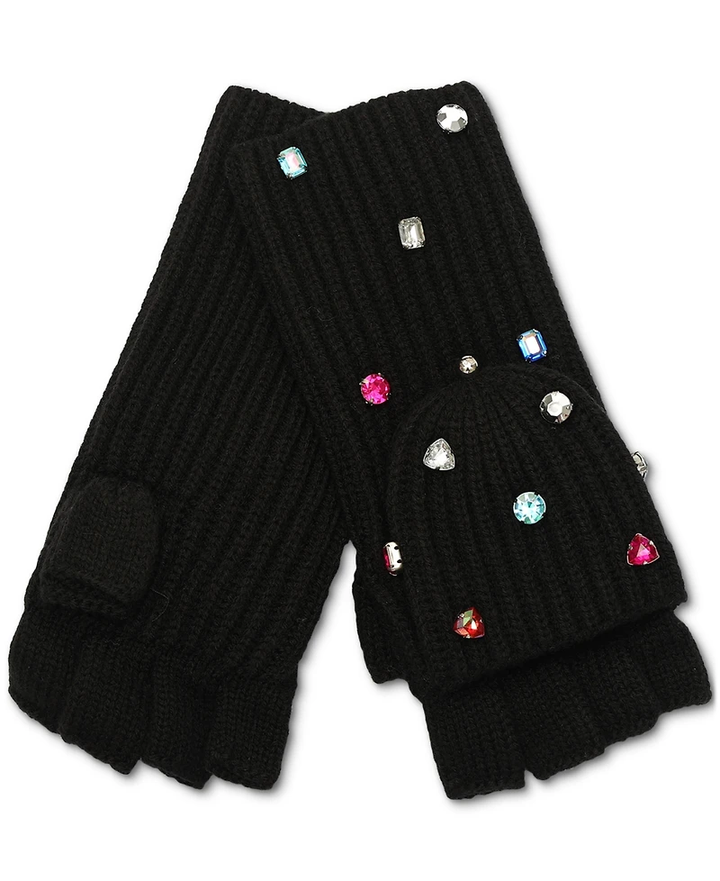 Kate Spade New York Women's Embellished Pop-Top Gloves