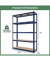 5 Tier Adjustable Garage Shelving Unit with 2200 lbs Max Load for Warehouse39