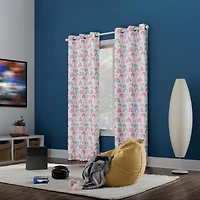 Rainbows Print 100% Blackout Grommet Curtain Panel