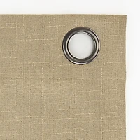 Cayden Grid Texture Draft Shield Fleece Insulated 100% Blackout Grommet Curtain Panel