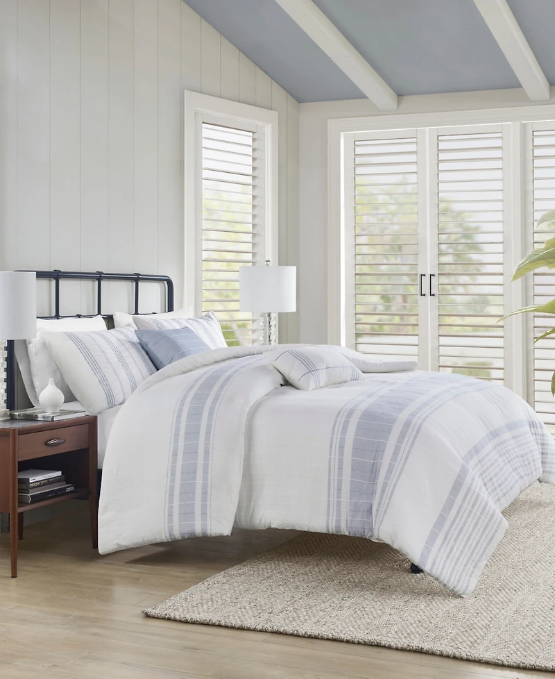 Harbor House Morgan Jacquard Cotton 5-Pc. Duvet Cover Set, Full/Queen