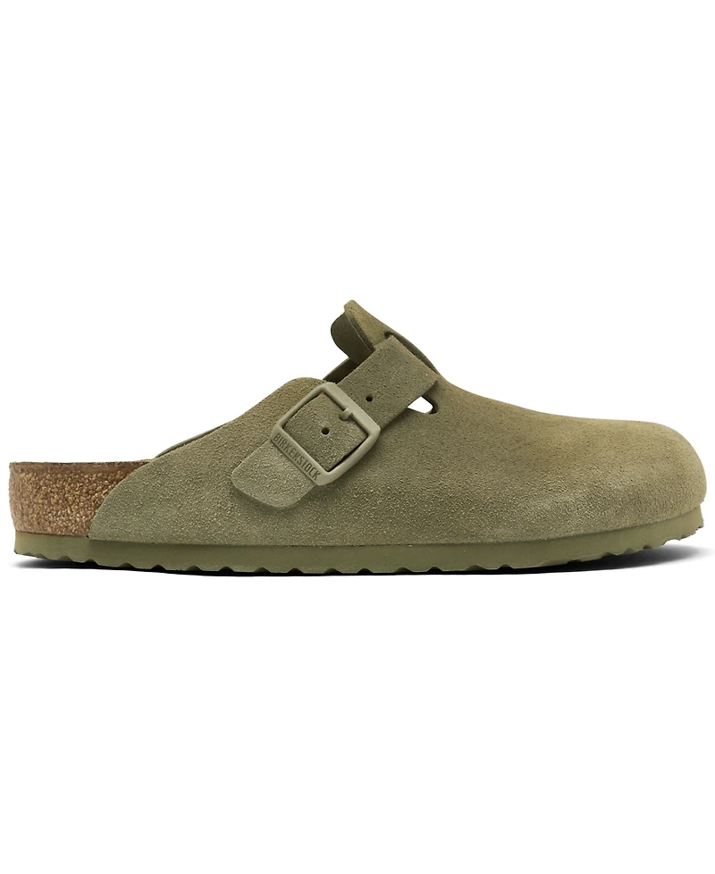 Birkenstock Men's Boston Suede Leather Casual Clogs from Finish Line