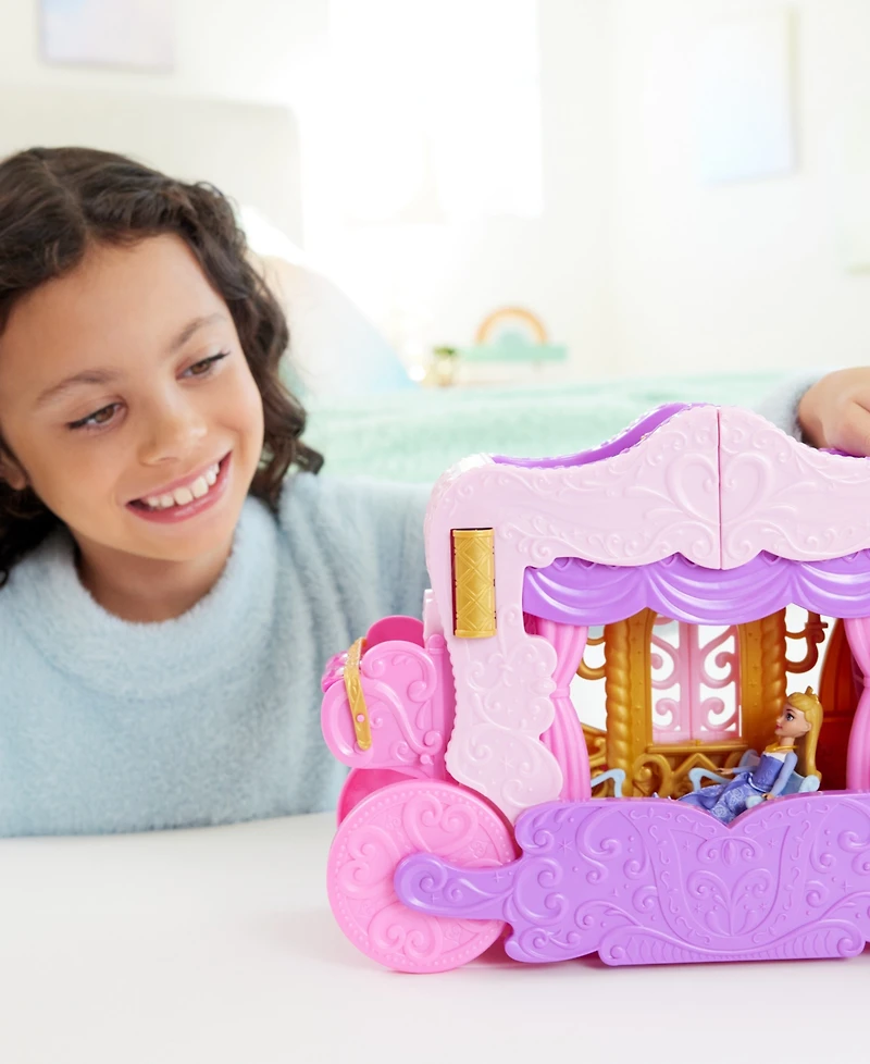 Disney Princess Carriage to Castle Playset with Aurora Doll & Accessories