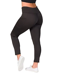 24seven Comfort Apparel Women's Side Pocket Ankle Length Yoga Pant Leggings