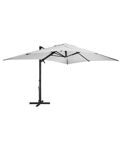 Boyel Living 10x13 ft. 360 B0; Rotation Square Cantilever Patio Umbrella with Bluetooth Speaker and Led Light
