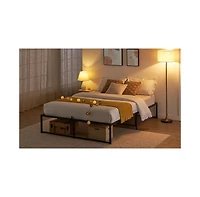 gaomon Queen Size Bed Frame Platform, Metal Queen Bed Mattress Frame with 3 in 1 Steel Support Ultra Sturdy, 14 inch No Box Spring Needed Easy to Asse