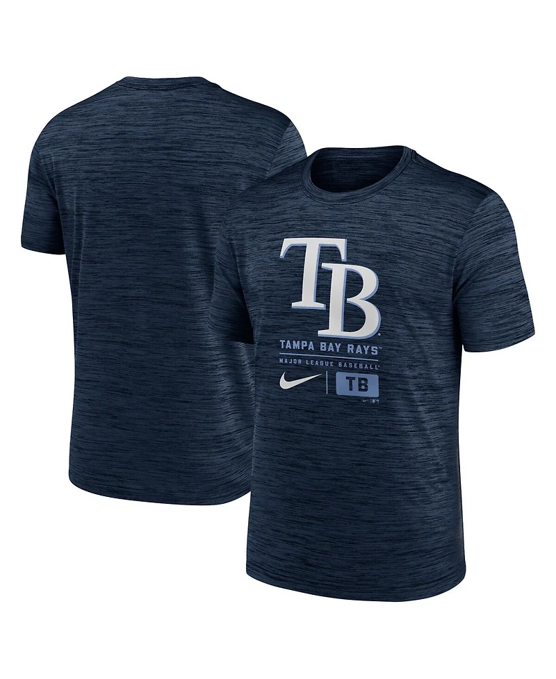 Nike Men's Navy Tampa Bay Rays Large Logo Velocity T-Shirt