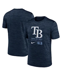 Nike Men's Navy Tampa Bay Rays Large Logo Velocity T-Shirt