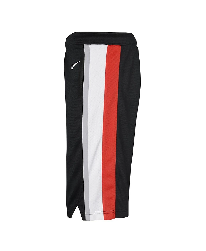 Nike Big Boys and Girls Black Portland Trail Blazers Swingman Performance Shorts – Icon Edition