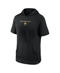 Fanatics Men's Black Orlando City Sc Match Raglan Short Sleeve Pullover Hoodie