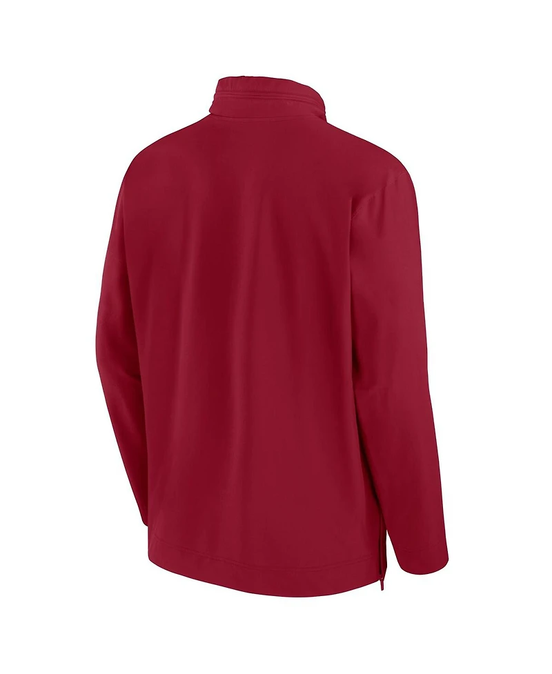 Nike Men's Cardinal Stanford Sideline Coaches Quarter-Zip Jacket
