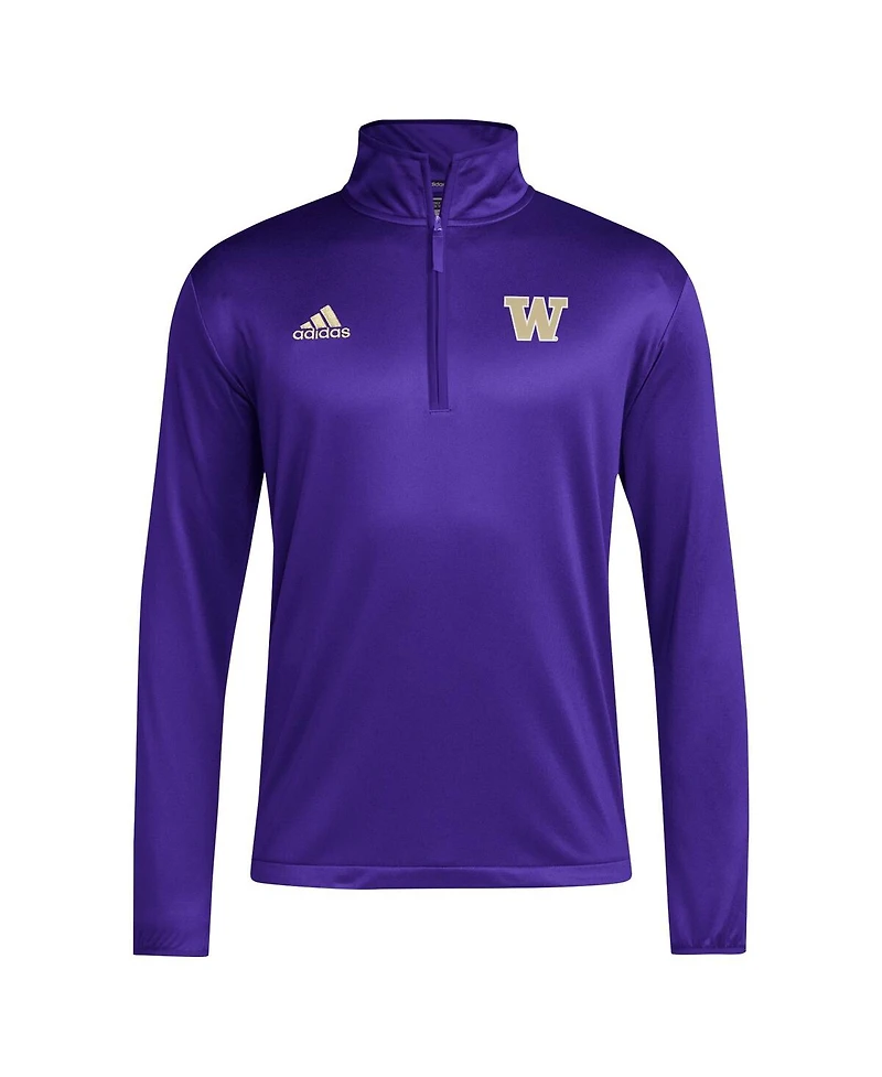 Adidas Men's Purple Washington Huskies Coaches Sideline Quarter-Zip Top