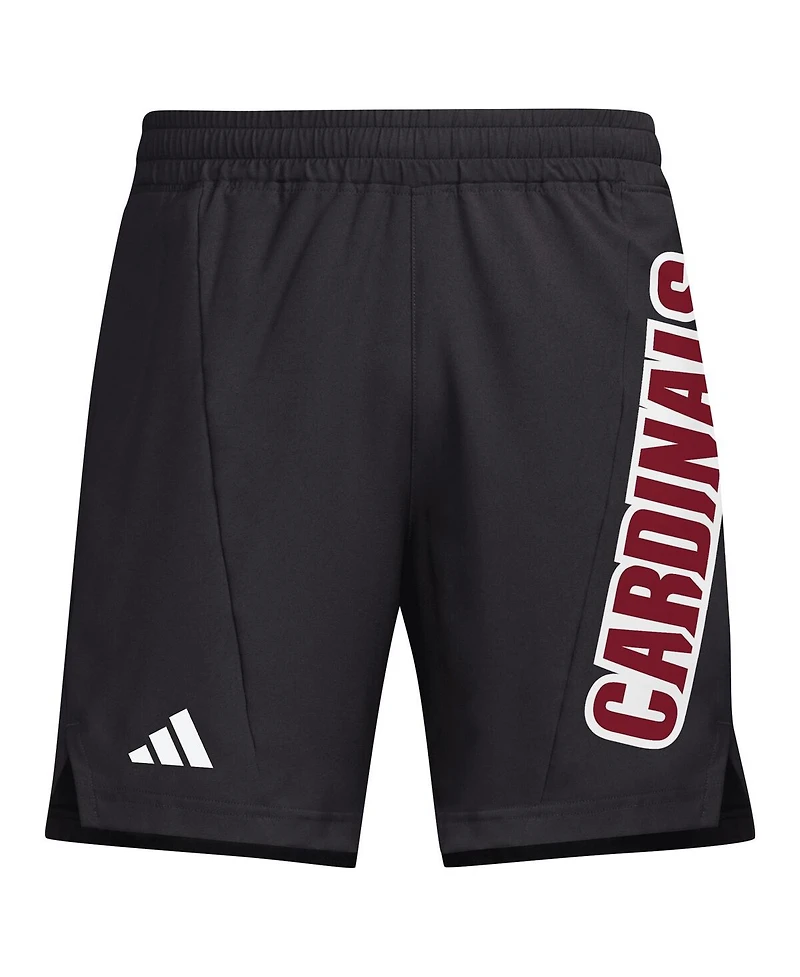 Adidas Men's Black Louisville Cardinals Designed for Training Aeroready Shorts