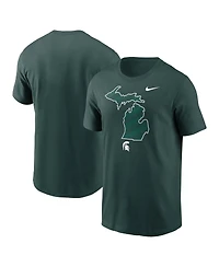 Nike Men's Green Michigan State Spartans Campus Shape T-Shirt